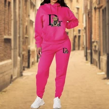 Women’s Tracksuit 2 Piece Set Hoodie Sweatshirt Sweatpants Sportswear Outfit