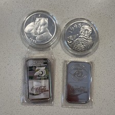4 x Coke Coca Cola Silver 1oz Bullion Coins