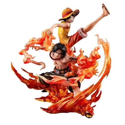 One Piece P.O.P ''Maximum'' PVC Statue Ruffy & Ace Brother's Bond 25 cm Megahouse