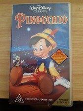 PINOCCHIO VHS cassette Childrens Movie PAL ** WALT DISNEY ** Classic Rare **