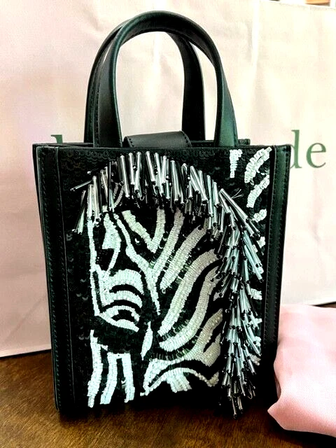 Kate Spade Manhattan Mini Tote Zebra Embellished comes with Dust Bag - SOLD  OUT