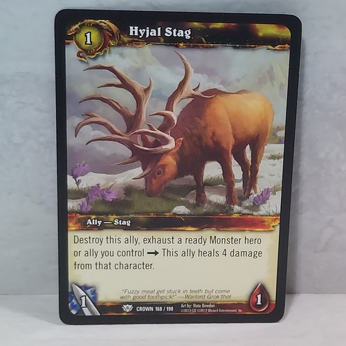 World Of Warcraft Crown Of The Heavens 168/198 Hyjal Stag TCG Card - Picture 1 of 2