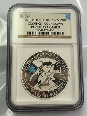2012 OLYMPICS COUNTDOWN PIEFORT £5 銀貨 2010 SILVER PROOF PIEDFORT COUNTDOWN LONDON 2012 OLYMPIC