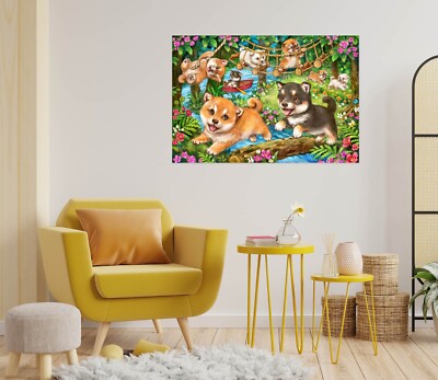 3D Glücklicher Hund C4222 Wandaufkleber Fototapeten Tapete Ruth Thompson Vera