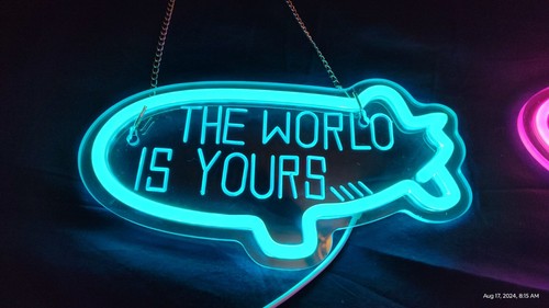 🌎2 RARE NEW Scarface Movie "THE WORLD IS YOURS" Neon/LED Lights FREE SHIPPING🌍 - Picture 11 of 16