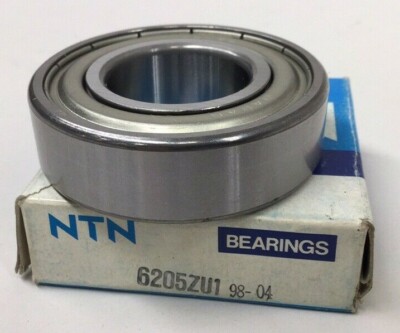 NTN 6205ZU1 Ball Bearing Single Groove 25mm Bore 52mm OD 15mm Wide Single Shield