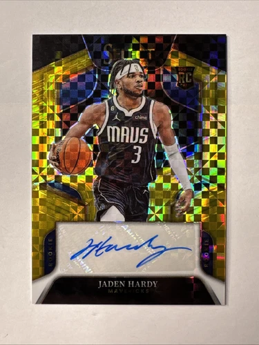 2022 Panini Select Jaden Hardy GOLD PRIZM Auto  /10 RS-JHD Dallas Mavericks