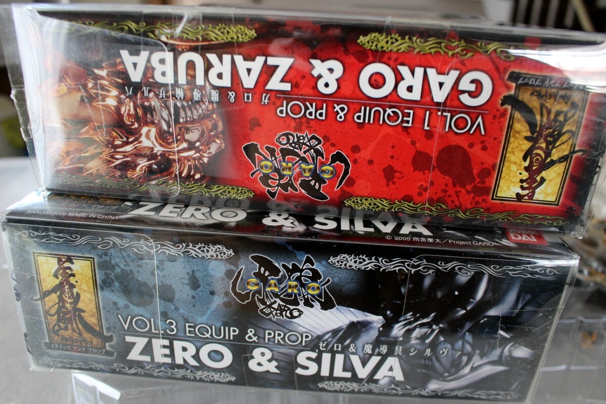 GARO & ZARUBA、ZERO & SILVA フィギュアセット SET x2 GARO BANDAI Equip & Prop Action Figure Vol.1 ZARUBA+