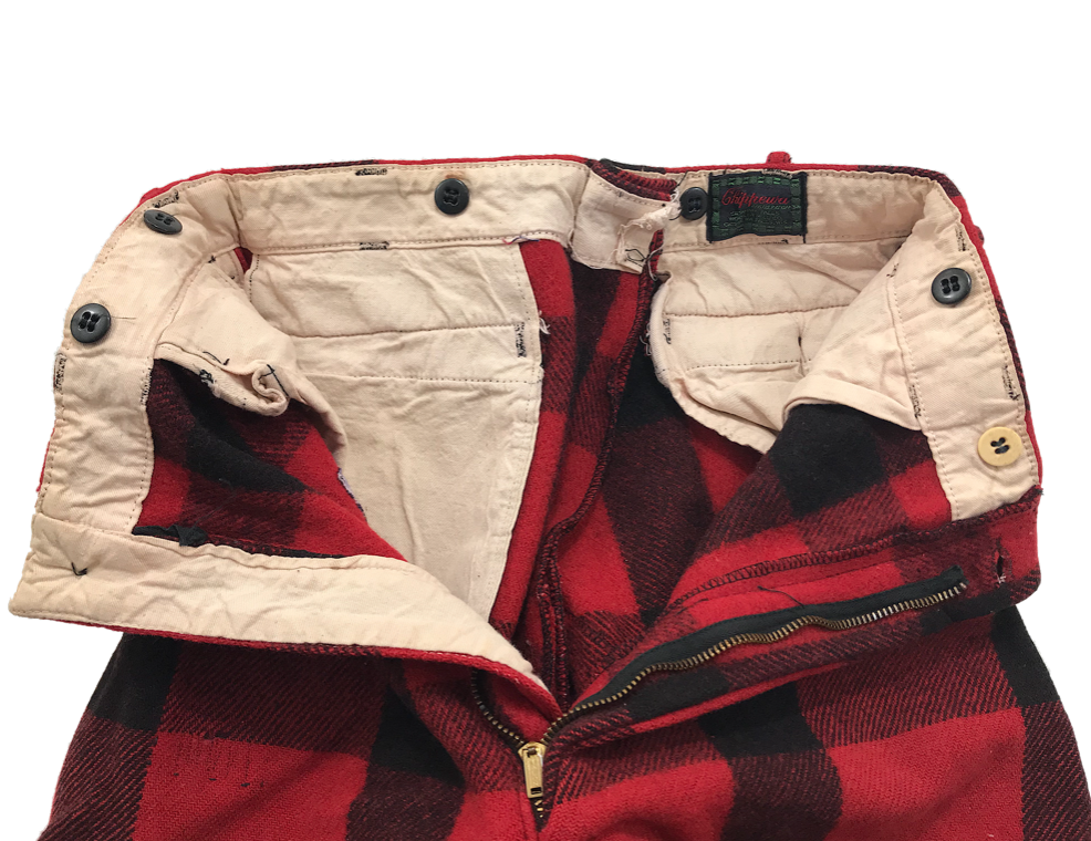 Vintage 50's Repaired Chippewa Buffalo Plaid Red Black Vintage 50's Repaired Chippewa Buffalo Plaid Red Black