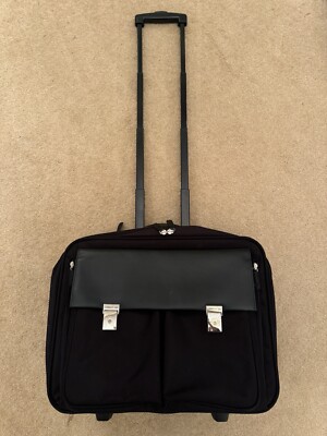 Cerruti 1881 pilot travel case suitcase traveller black hand luggage