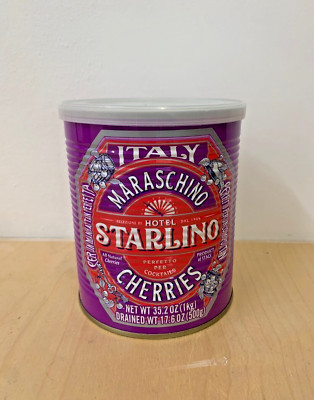 Starlino Maraschino Cherries 1KG Tin! Big Jar Cherry Cocktail Drink Garnish Bar