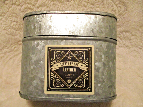 Galvanized Empty Oblong Shape Candle Container~NO CANDLE~EMPTY - Picture 12 of 12