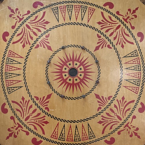 Antikes Carrom Spielbrett Anfang 1900. Volkskunst Spielbrett Anfang 1900 - Bild 4 von 8