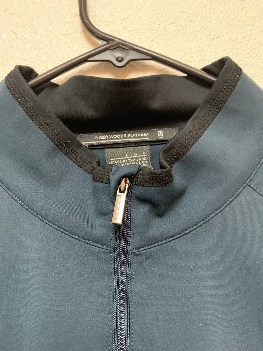 Nike TIGER WOODS Platinum Wind Resistant Golf Jacket Sz L Sold As