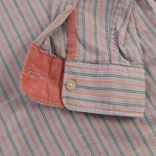Lord & Taylor Shirt Mens M Blue Red Pink Striped 100% Cotton Button Up NEW $89 - Picture 9 of 14