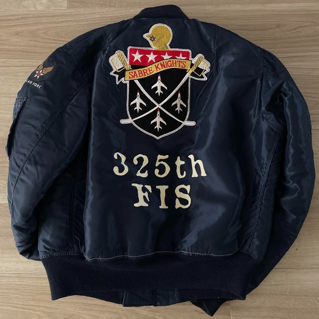 バズリクソンズB-15C mod 38 U.S. Air Force Buzz Rickson's B-15C MOD Flight Jacket Air Force Blue Nylon