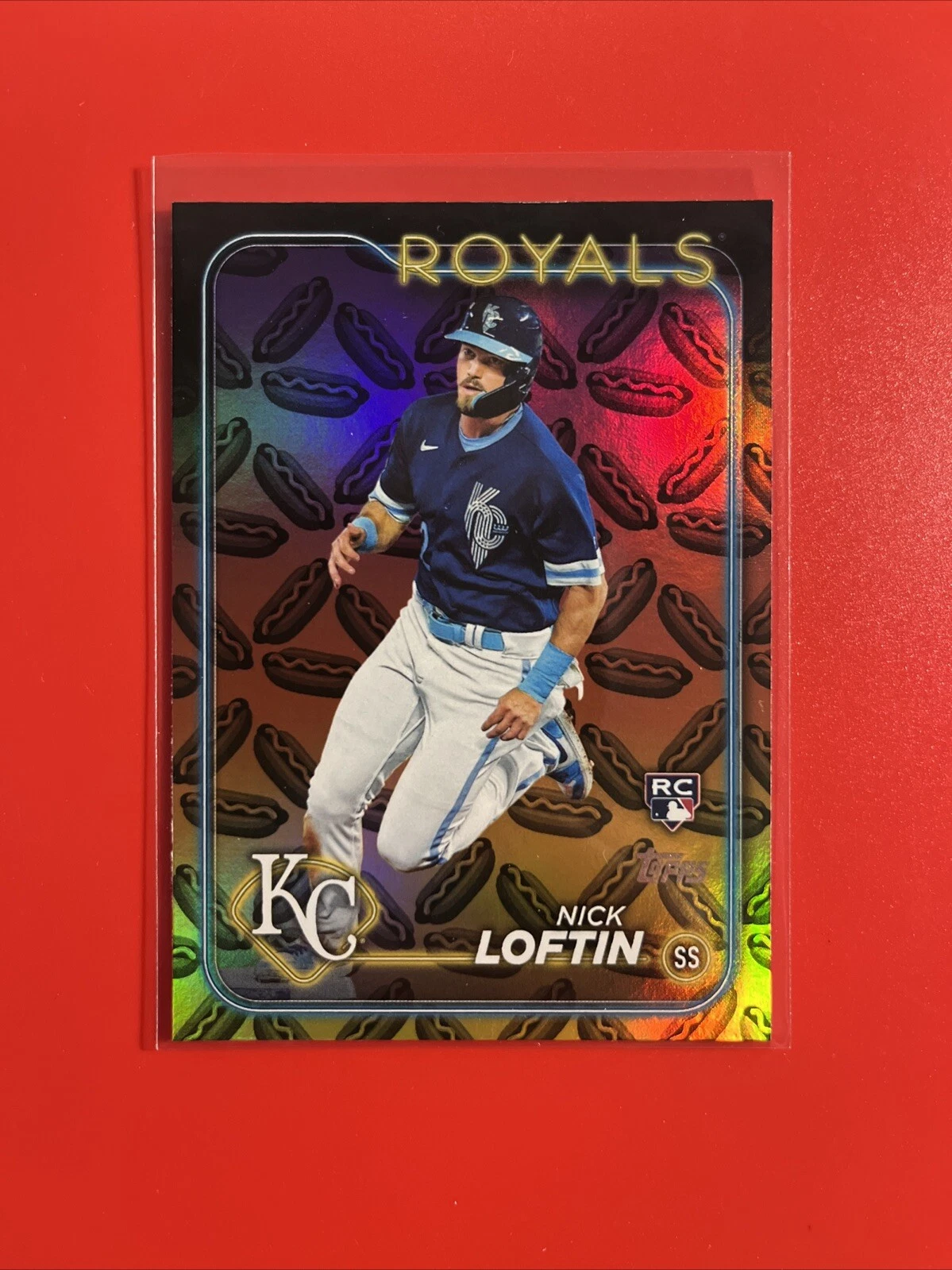 2024 Topps Series 2 NICK LOFTIN RC Hot Dog Foil SP #506 KC ROYALS Rookie