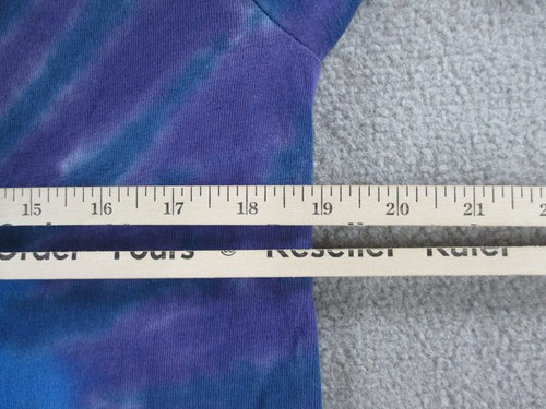 Camicia Blu Liquido Adulto Piccola Blu Viola Tie Dye Girocollo Vuoto Colorato - Foto 6 di 8