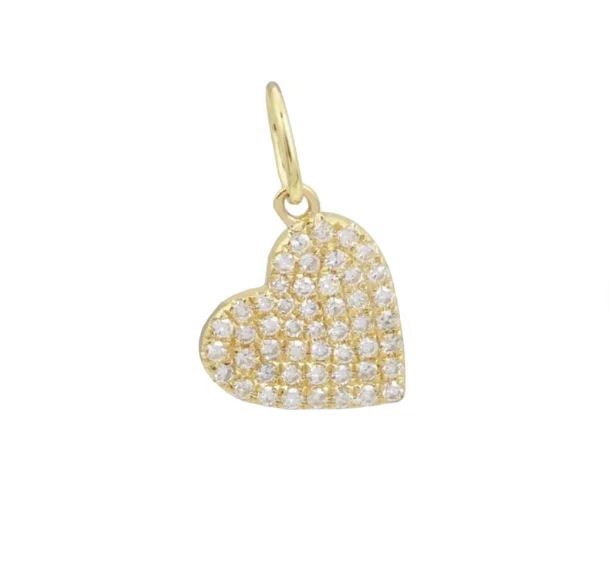 Colgante de diamantes de moissanita con diseño de corazón colgante de plata 925 Foto 3 de 4