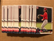 Lot (70) JAHMAI JONES Angels 2018 Bowman Baseball paper base prospect cards