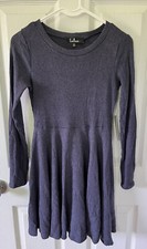 Lulu’s Ribbed Knit Long Sleeve Dress Size Small      Blue NWT