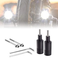 Motorcycle Auxiliary Light Mount Mudguard Brackets 6mm 8mm Holes 2PCS