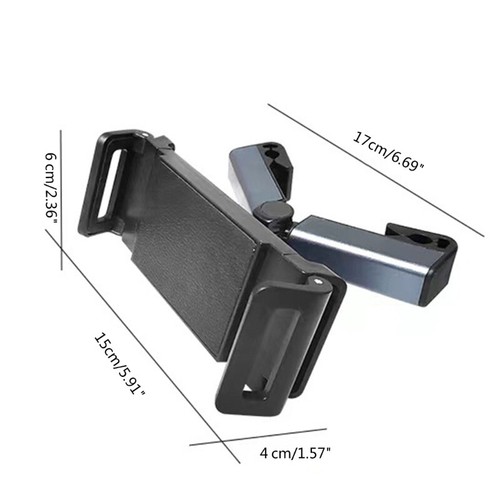 Flexible Car Headrest Bracket Tablet Holder 360° Rotate for 4.7-12.9inch Devices - Photo 8/8