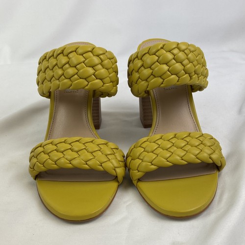 Steve Madden Women's Tielo Heeled Braided Sandal, Citron Yellow - US 9M READ - Picture 5 of 8