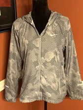 Nike Running Reflective Hoodie Full Zip Jacket Women  s Medium Gray 588661-065