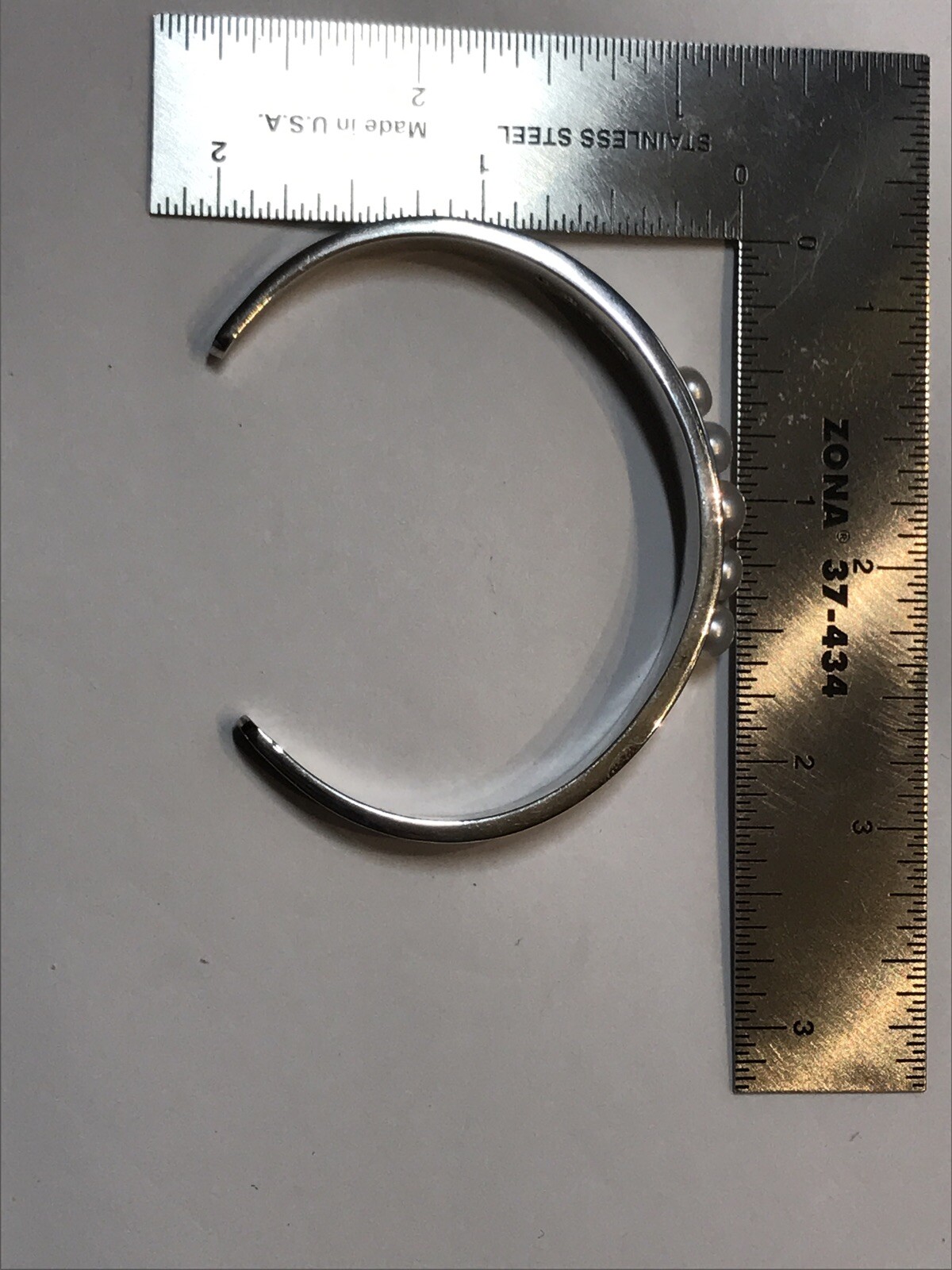 Stunning Sterling Silver Cable Cuff Bracelet Mark… - image 6