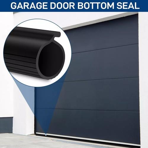 Heavy Duty 16.FT Garage Door Bottom Seal Rubber 0.19'' P Bulb .08" Weather Strip - Picture 6 of 8