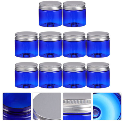 Puste butelki 10x szklane dozowniki wielokrotnego napełniania na podróż (niebieski, 50 g) - Zdjęcie 1 z 11
