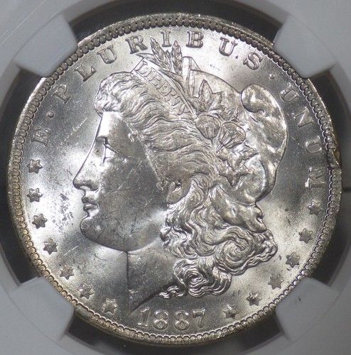 1887-O Morgan Silver Dollar NGC graded MS 63 - Picture 2 of 4