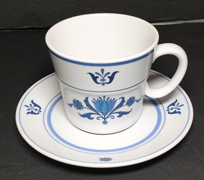 NORITAKE JAPAN PROGRESSION CHINA 207729 BLUE HAVEN CUP & SAUCER