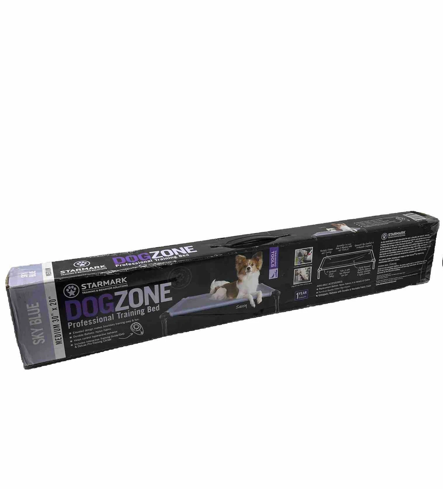 DogZone Pro-Training Bed Medium Sky Blue Elevated Dog Bed Raised Cot 30″ x 20"