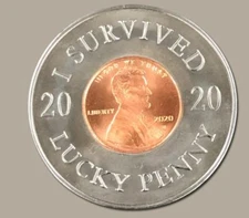 I Survived 2020 Lucky 2020 U S Penny Ball Marker - Brand New Hot off the Press!!