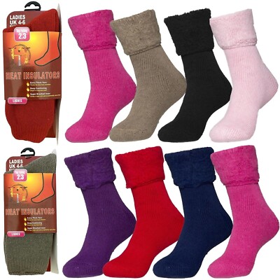 Herren Damen Thermo Socken Dicke Wolle Winter Warm Schwerlast Paar 2.1 Tog