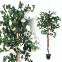 KüNstliche Camellia Japonica Weiß 170 Cm Kunstbaum Kunstpflanze Deko Mcpalms