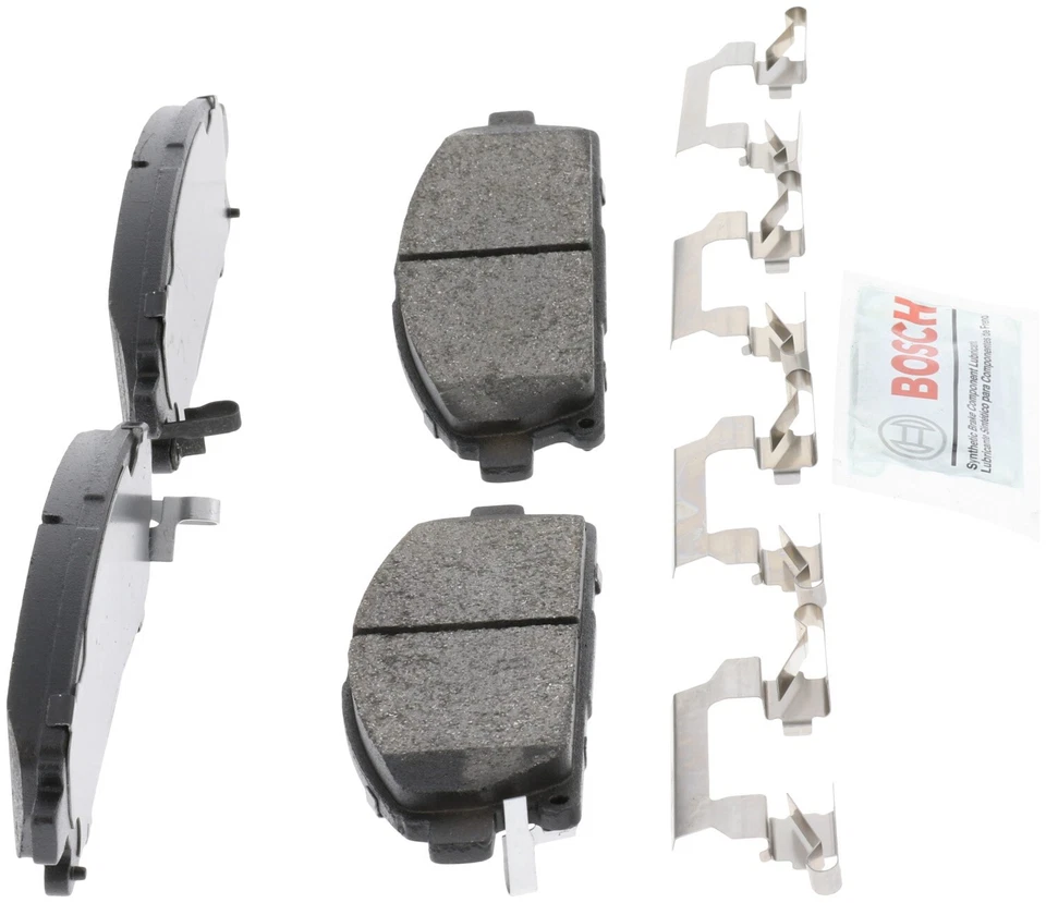 Pastillas de freno de cerámica azul con herrajes delanteras para Nissan X-Trail Bosch 2005-2006 Foto 4 de 4