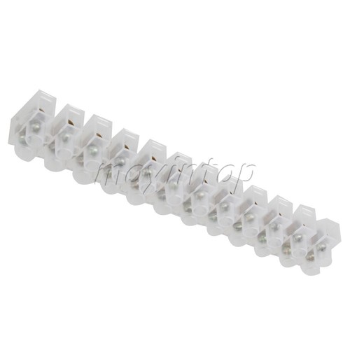 10pcs Hard Plastic 12-Position Wire Connector Barrier Terminal Strip Block 10A - Picture 5 of 5