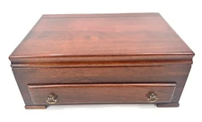 Vintage Eureka Silverware Chest Box Wood Large 19 x 13 x 7.5