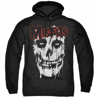 Misfits Splatter Skull Hoodie Sweatshirt Mens Licensed Rock N Roll
