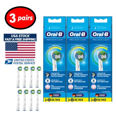 3 pairs of 8 count Oral-B Precision Clean Toothbrush Heads 