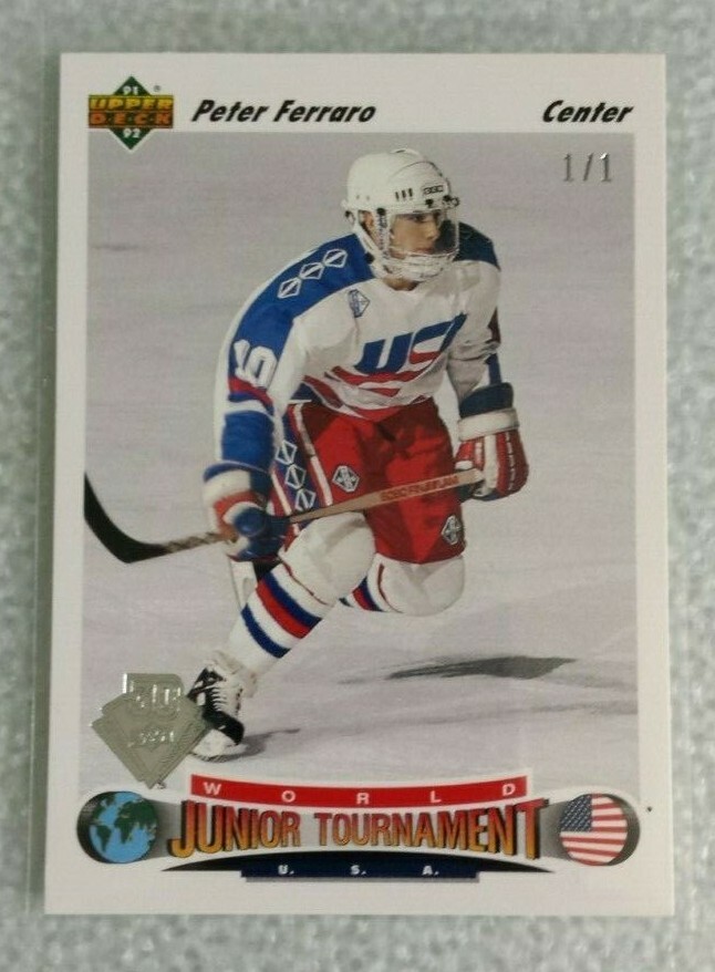 2019-20 Upper Deck hockey PETER FERRARO Rookie 1991-92 #696 "1 of 1" UD Buybacks