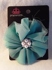 Flowering Fringe Green Hair Clip Paparazzi