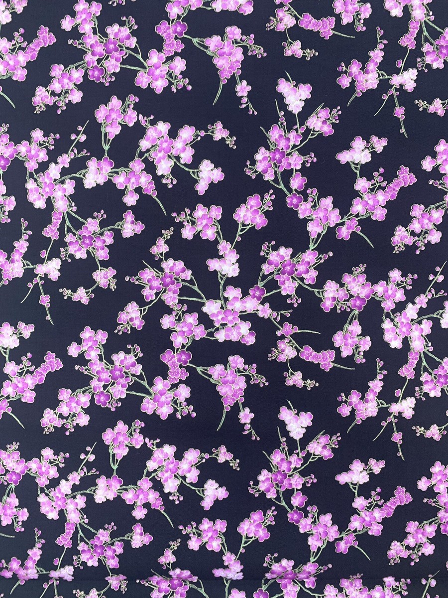 SAKURA リボンフラワープリント BLACK SURFACE STYLE Sakura Noir Floral Blossom Vinyl Peel and