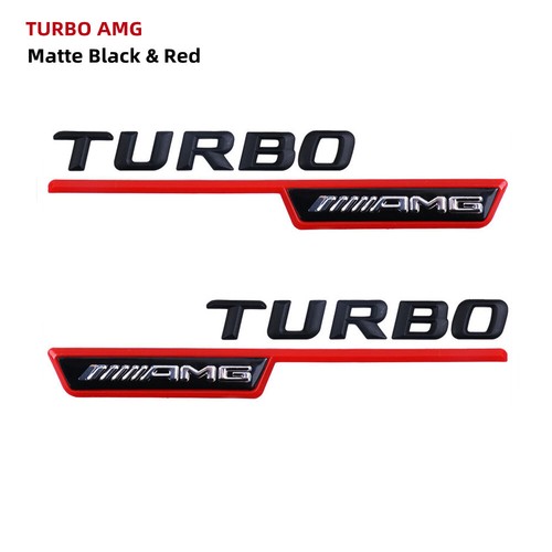 2Pcs Chrome Turbo 4Maitc Emblem Car Side Vent Fender Badge Fit For Mercedes-Benz - Picture 12 of 12