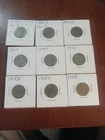 Buffalo Nickels 1913 D Type 1 & 2, 14 D, 16 DS, 17 S,  18 DS, 19 D Acid   #A TT