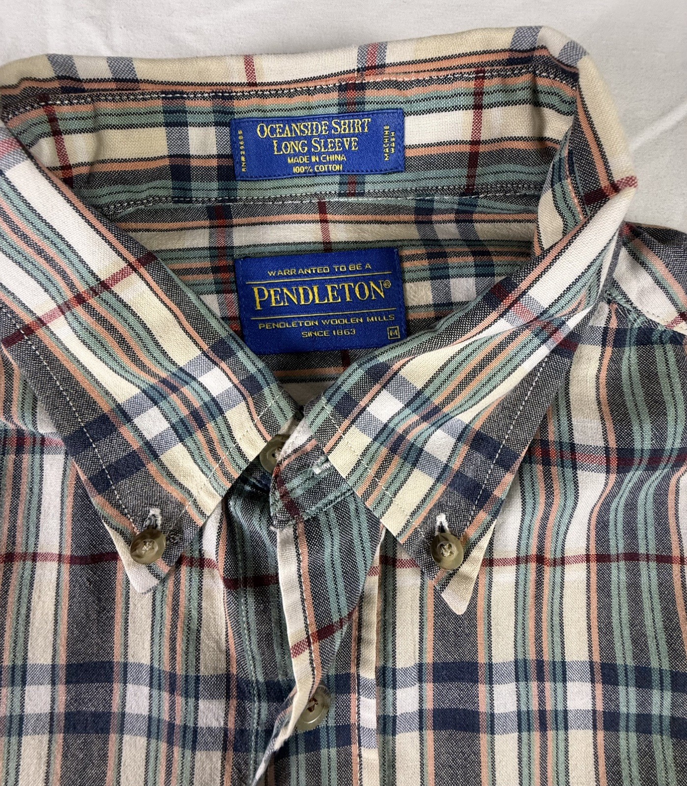 Medium Pendleton Oceanside Long Sleeve Plaid Shir… - image 2