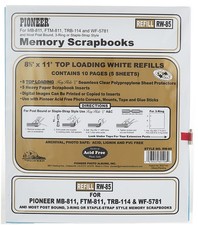 Pioneer Page Protectors 5pk 8.5X11 Holds 10 Pages with W5 White Inserts